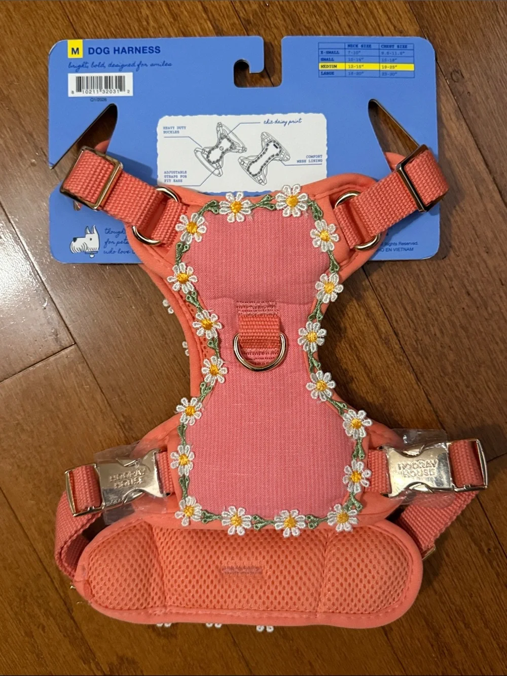 Hooray House Daisy Dog Harness Medium NWT